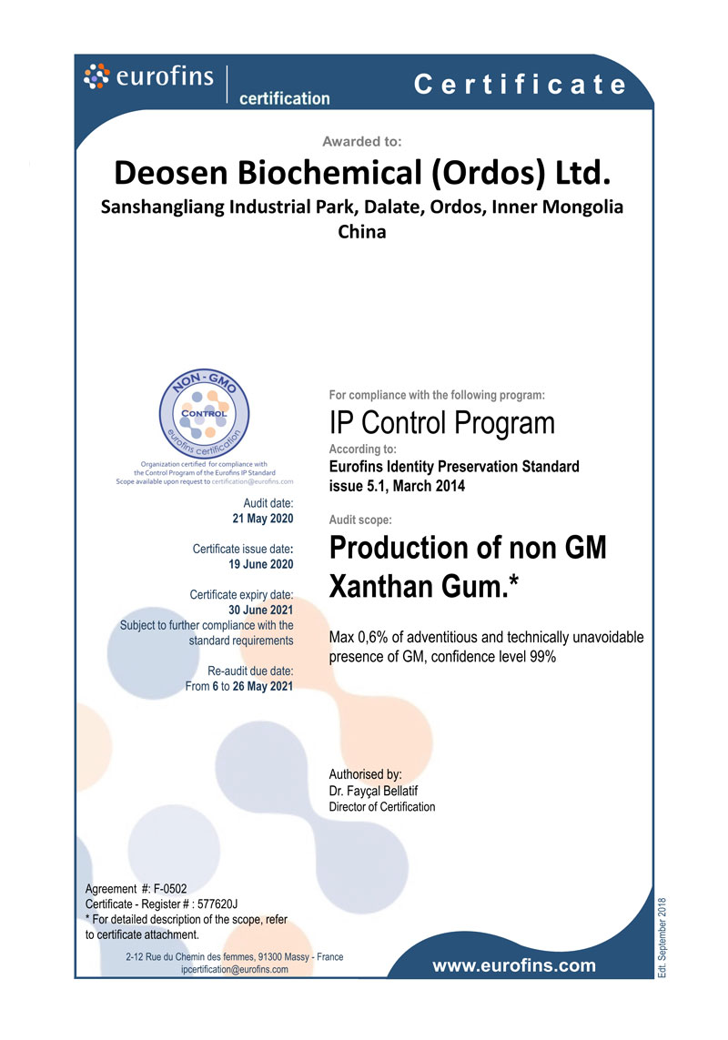 Production of Non GM Xanthan Gum